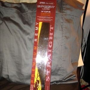 New box of 14" Clip in Human Hair Extensions