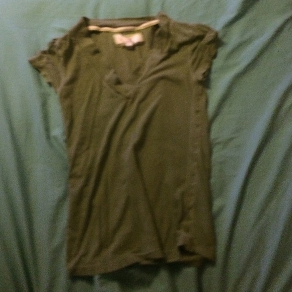 A plain dark green shirt