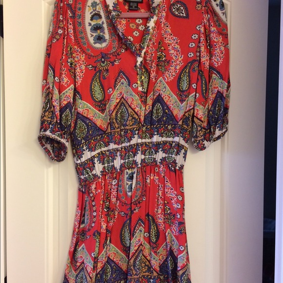 ❌SOLD IN BUNDLE❌Paisley Print Bohemian Style Dress