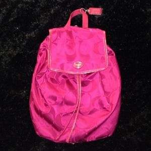 Pink COACH Nylon backpack