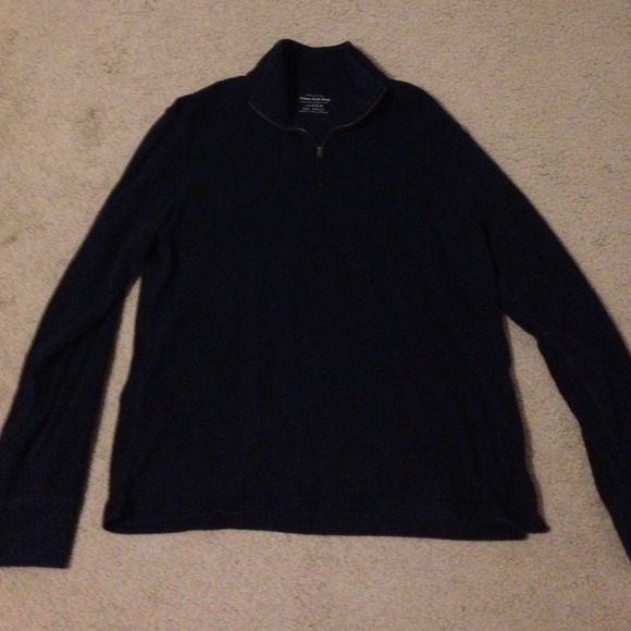 Men's J. Crew zippered-shirt in navy blue