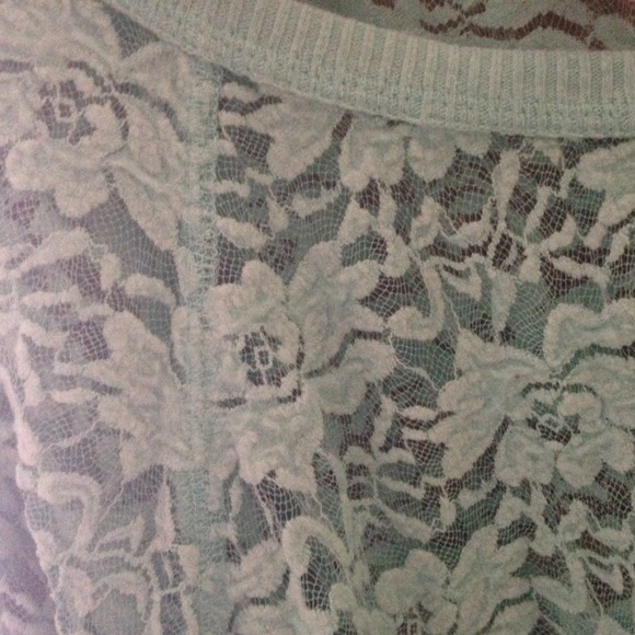 mint lace sweater - Picture 2 of 2