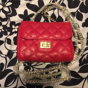 Red crossbody bag