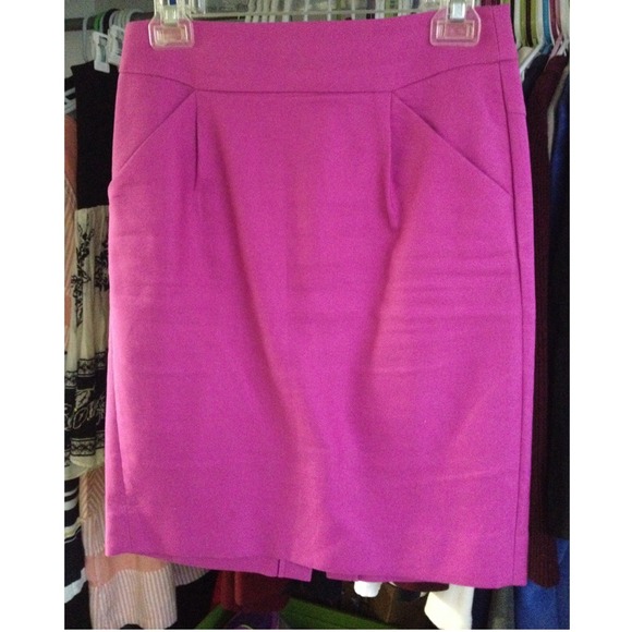 Fuchsia J Crew pencil skirt