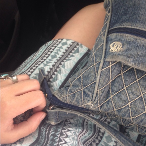 Blue and Gray Aztec Print Aeropostale Dress - Picture 3 of 4