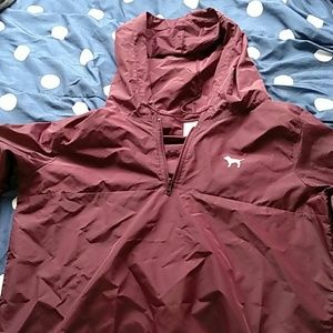 PINK maroon windbreaker coat