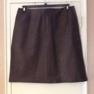 Brown Leather Skirt