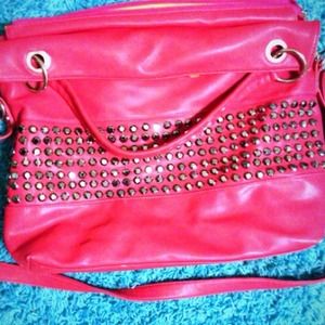 Pink studded kors purse