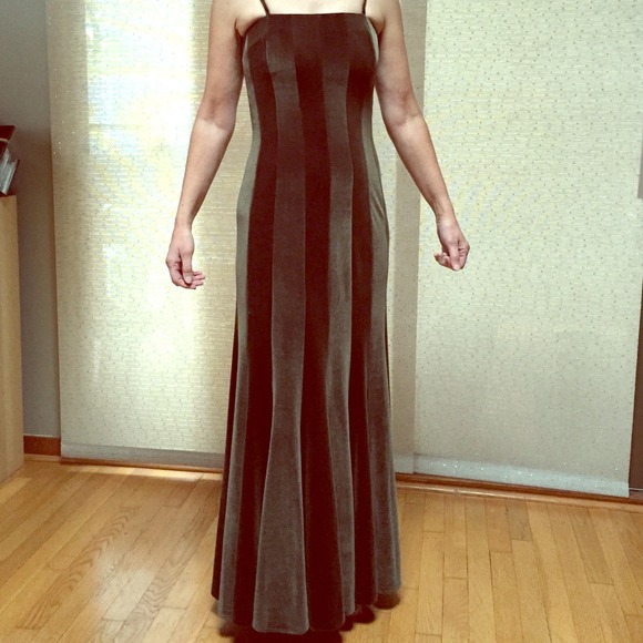 Velvet evening gown