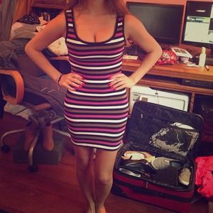 Cute tank dress with bow detail in the back