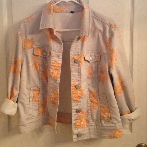 AE floral denim jacket