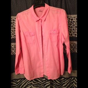 XL long sleeve pink blouse