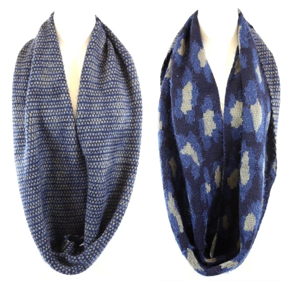 Blue Fuzzy Soft Infinity Scarf - Picture 3 of 4