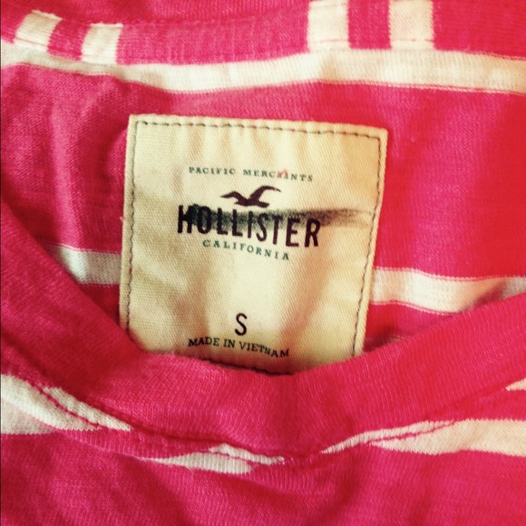 Pink striped hollister shirt - Picture 3 of 3