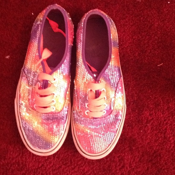 Sparkly  vans rainbow