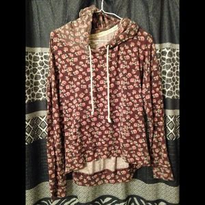 Medium floral long sleeve light hoodie