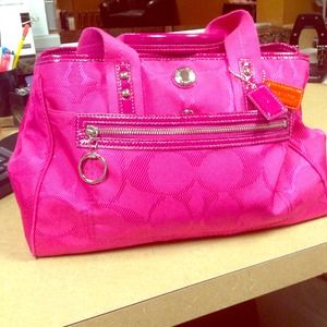 Coach purse pink A1093-F14876 rare!!