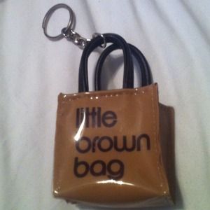 Little brown bag keychain