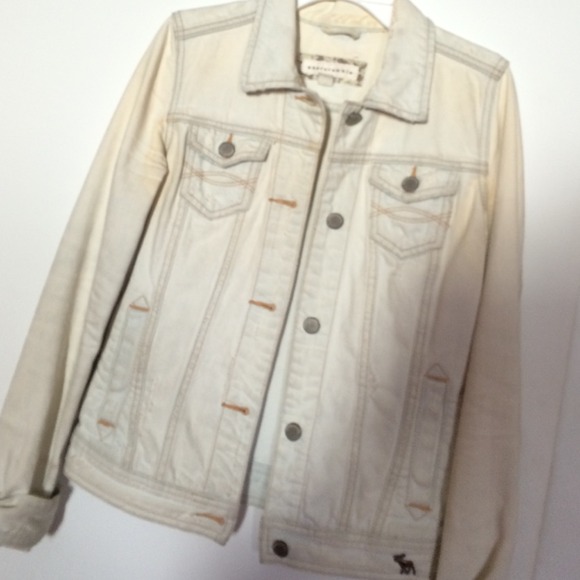 Off white distressed jean jacket