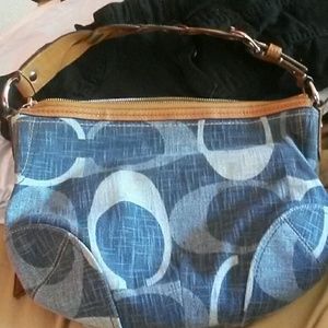**SOLD** Authentic Coach denim used bag