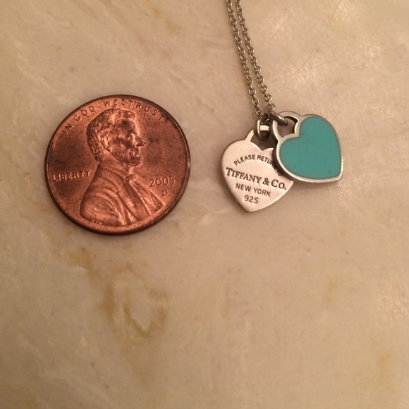 SOLD Authentic Tiffany & Co enamel heart necklace