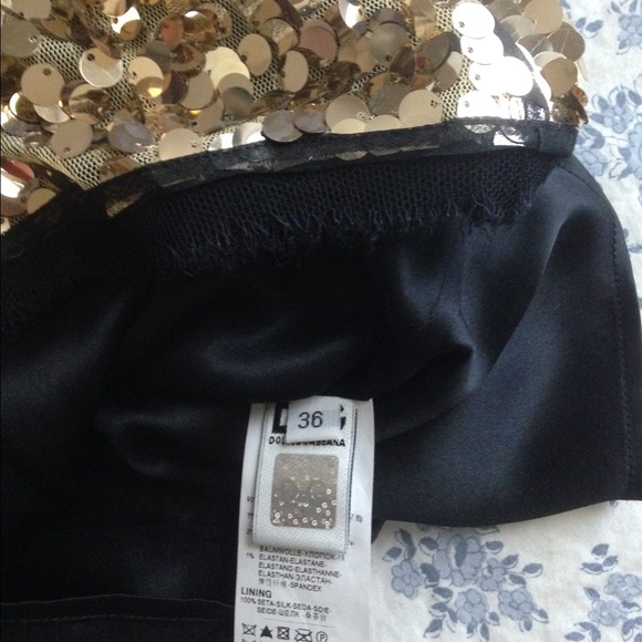 D&G BRAND NEW gold sequin skirt - Picture 2 of 4
