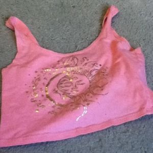 pink crop top