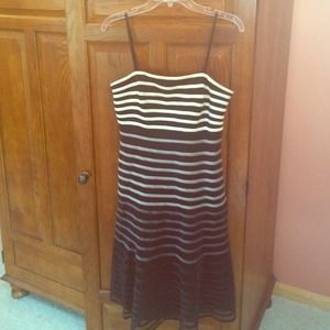 Black and white cocktail dress