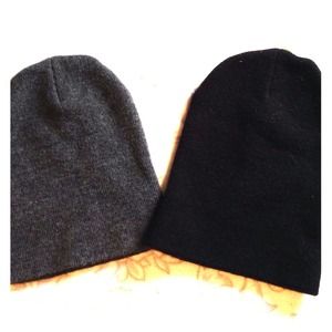 2 thick "hipster" hats