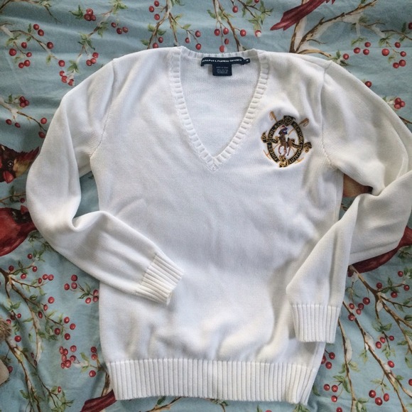White Ralph Lauren sport sweater