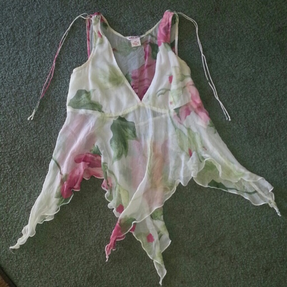 See through GUESS over shirt.