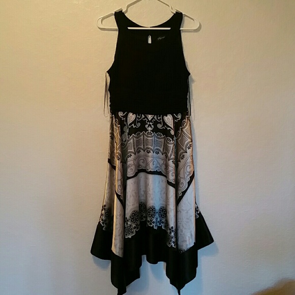 Black satin dress