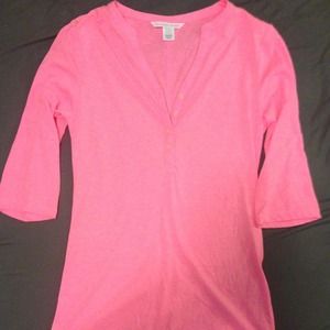 3/4 sleeve neon pink top from Victoria's Secret