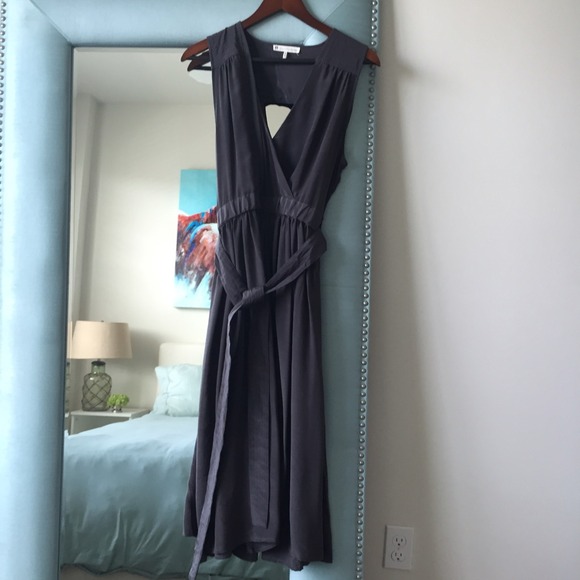 House of Harlow Silver Silk Jumpsuit