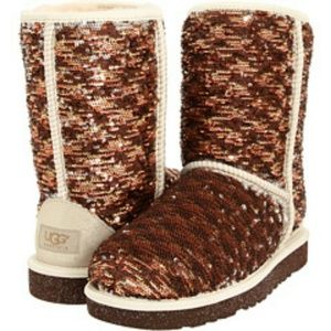 Champagne sparkly UGGs