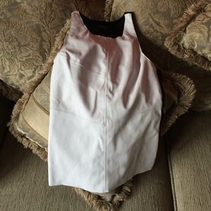 White Faux leather front, black back