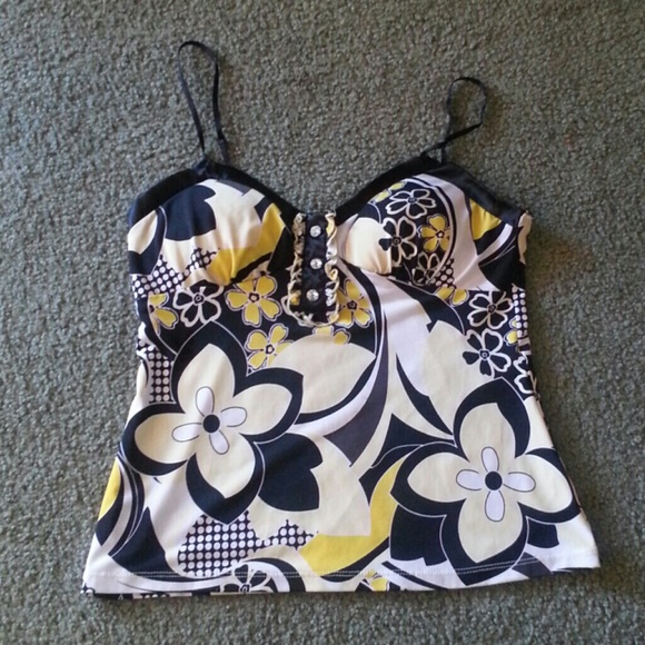 Floral spaghetti strap shirt.