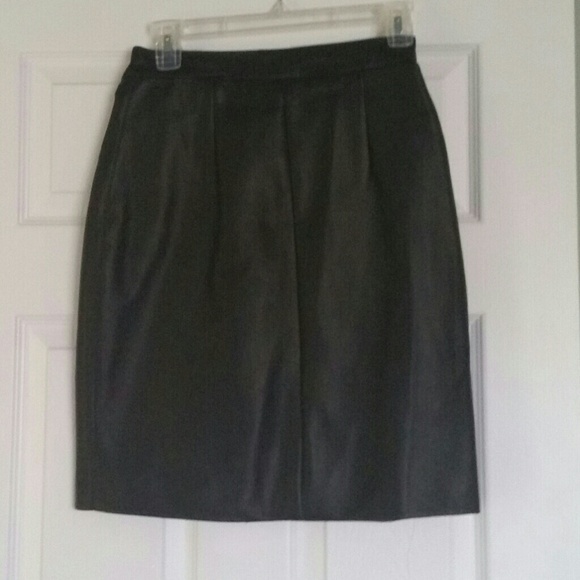 Black faux leather skirt