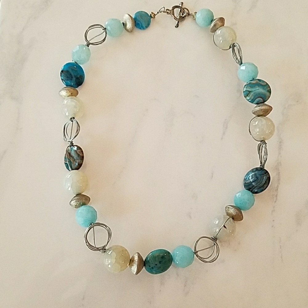 Blue Beaded necklace