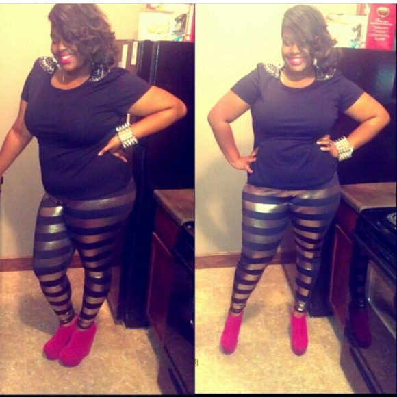 Silver & Black Leggings