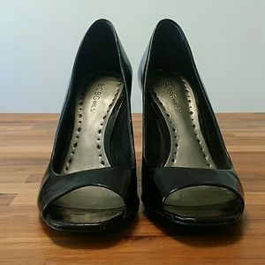 BCBG Black Peep Toe Pump
