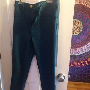 High rise blue jeggings