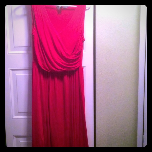 Anthropologie red dress