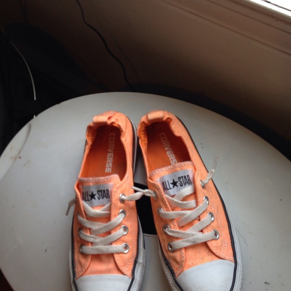 Neon orange converse