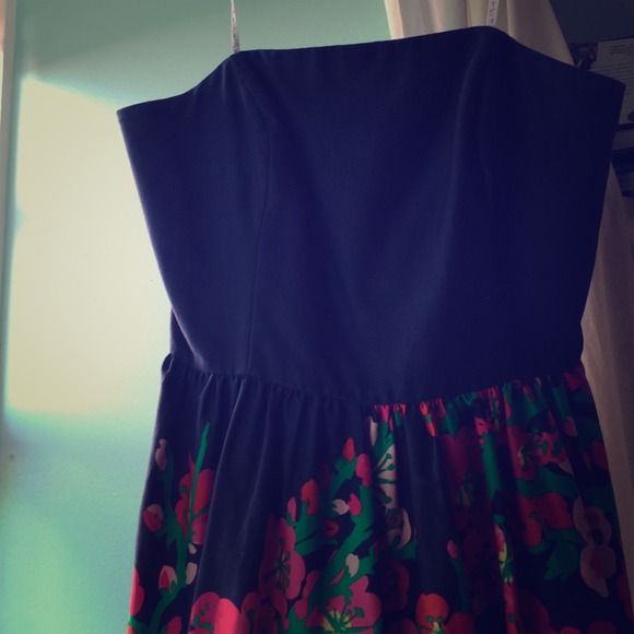 Lily Pulitzer Floral and Navy dress
