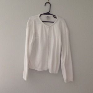 White cardigan