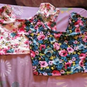 2 Wet seal floral crop tops
