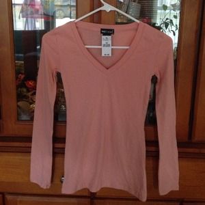 Coral V-neck long sleeve