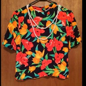 Reversible Vibrant Fun Flower Top