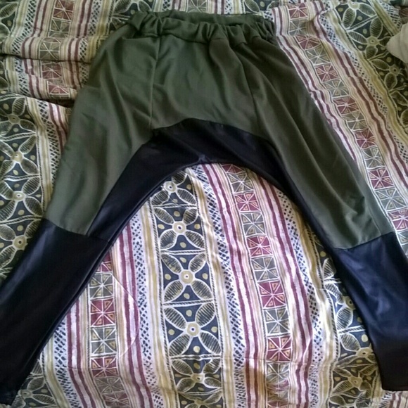 Green Custom Parachute Pants